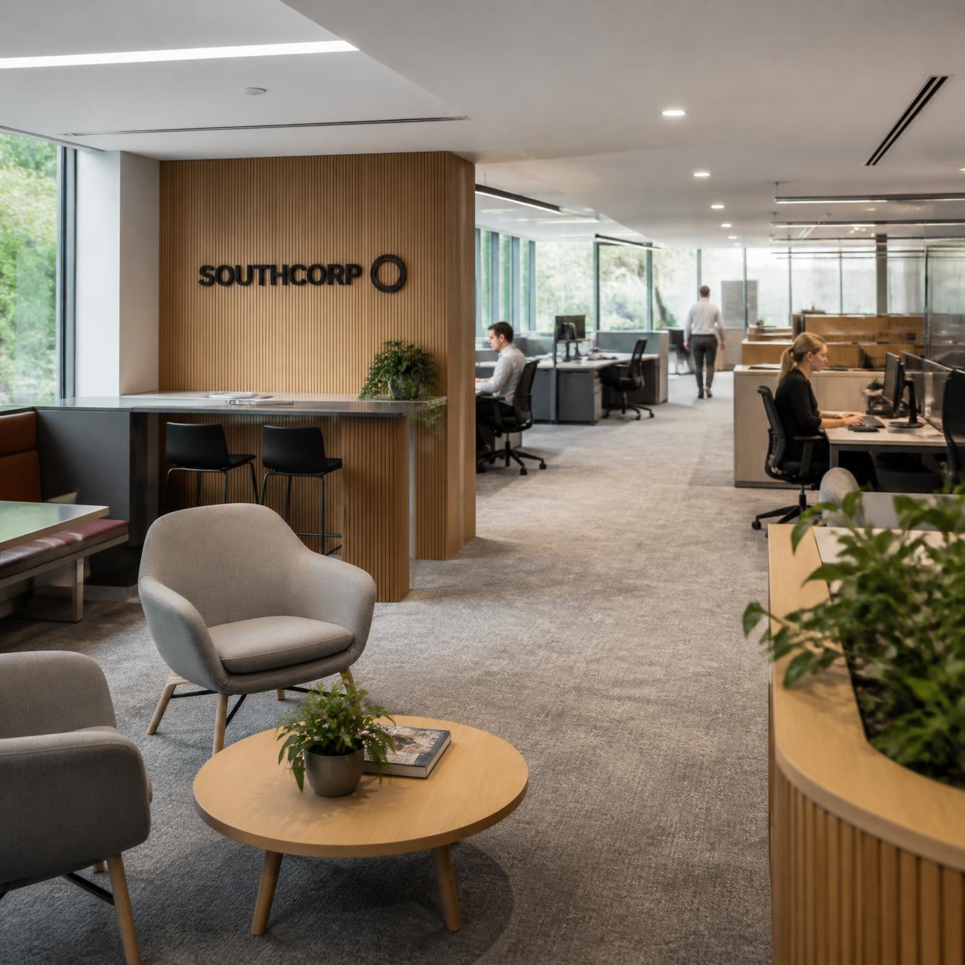 Contemporary Australian open-plan office environment